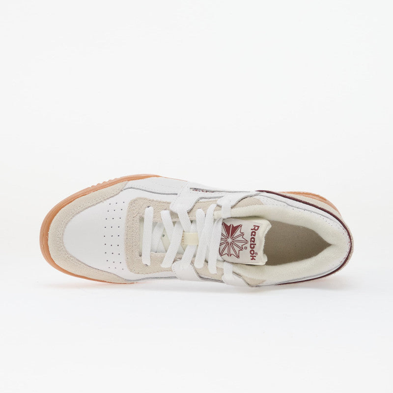 Reebok Workout Plus White/ Classic Burgundy/ Chalk