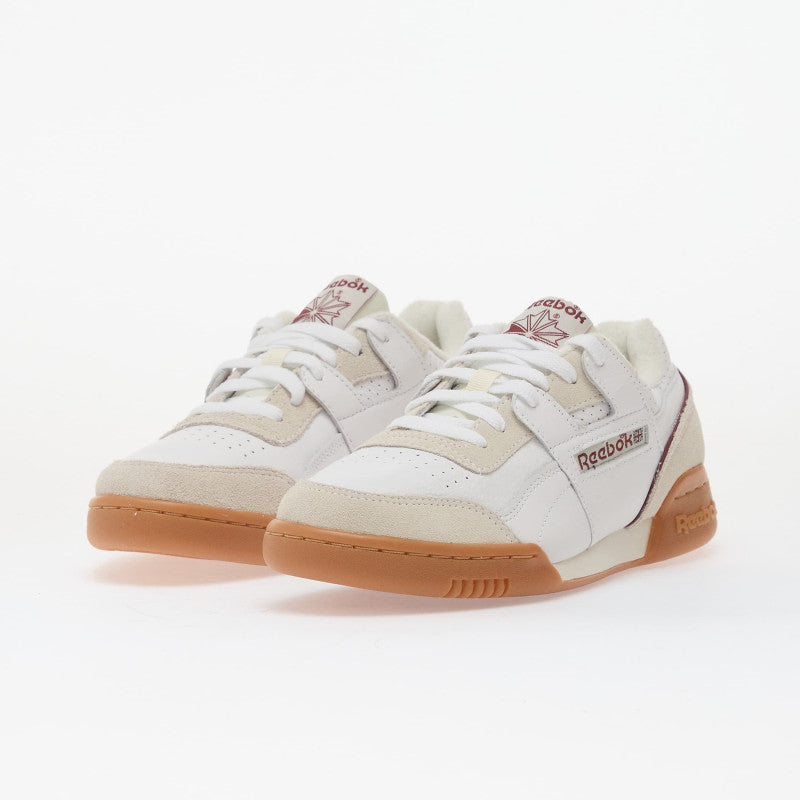 Reebok Workout Plus White/ Classic Burgundy/ Chalk
