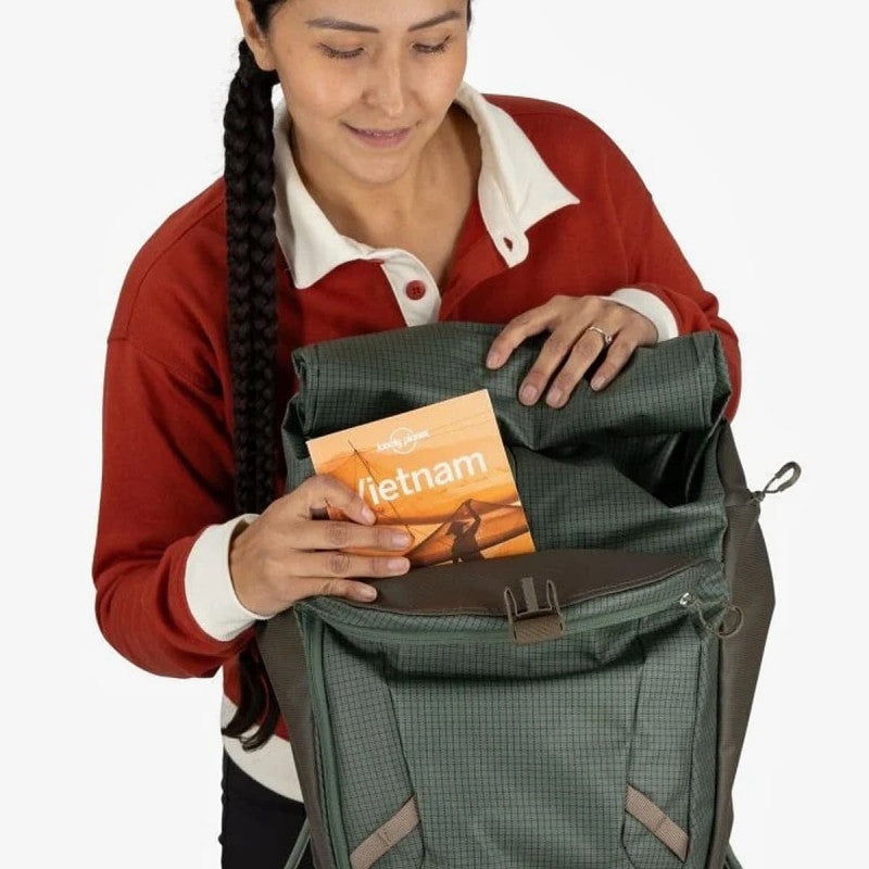 Osprey Transporter Roll Top Pack Pine Leaf/ Earl Grey 30
