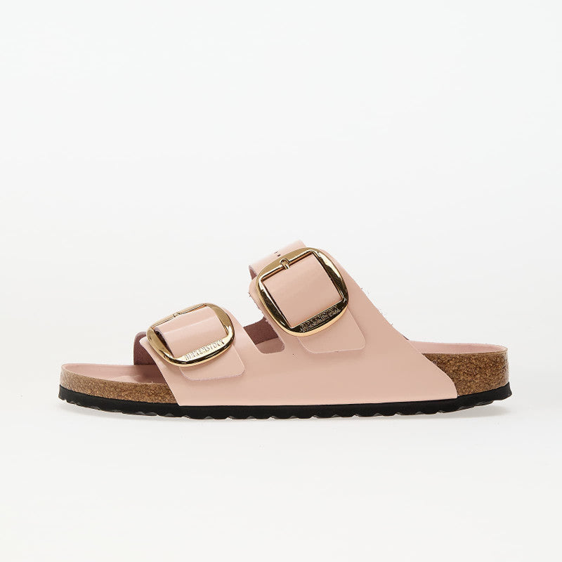 Birkenstock Arizona Big Buckle Natural Leather Patent High-Shine Light Rose
