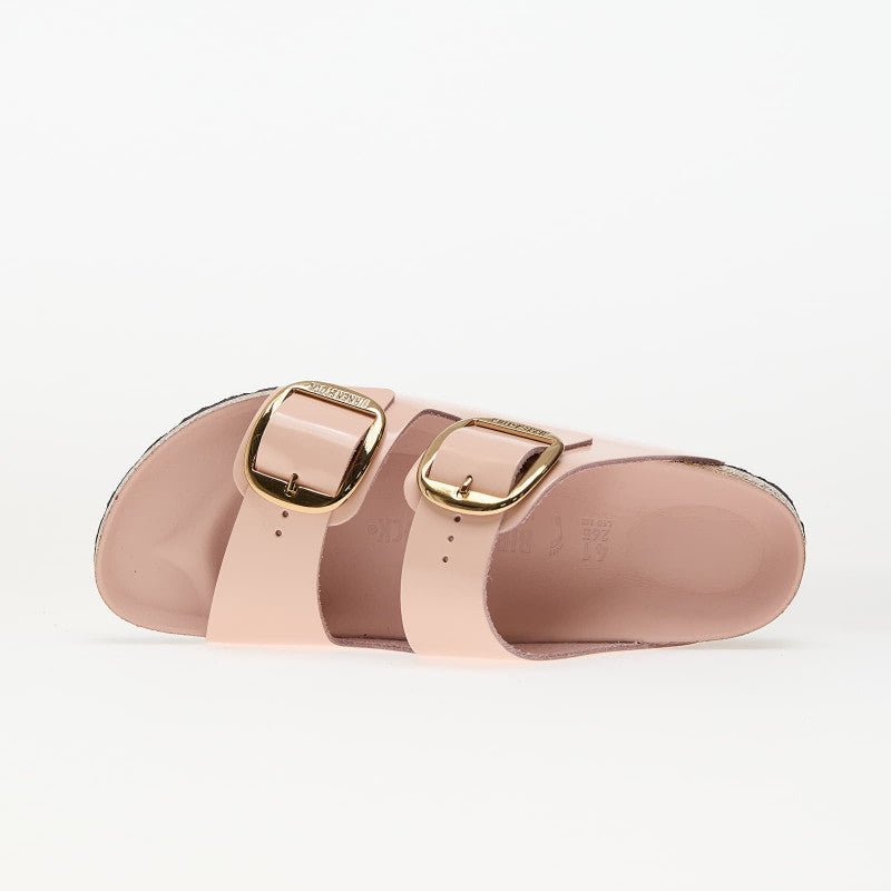 Birkenstock Arizona Big Buckle Natural Leather Patent High-Shine Light Rose