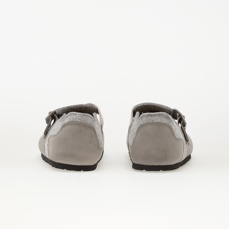 Birkenstock London Nova Felt Leather/ Textile/ Felt Stone Coin