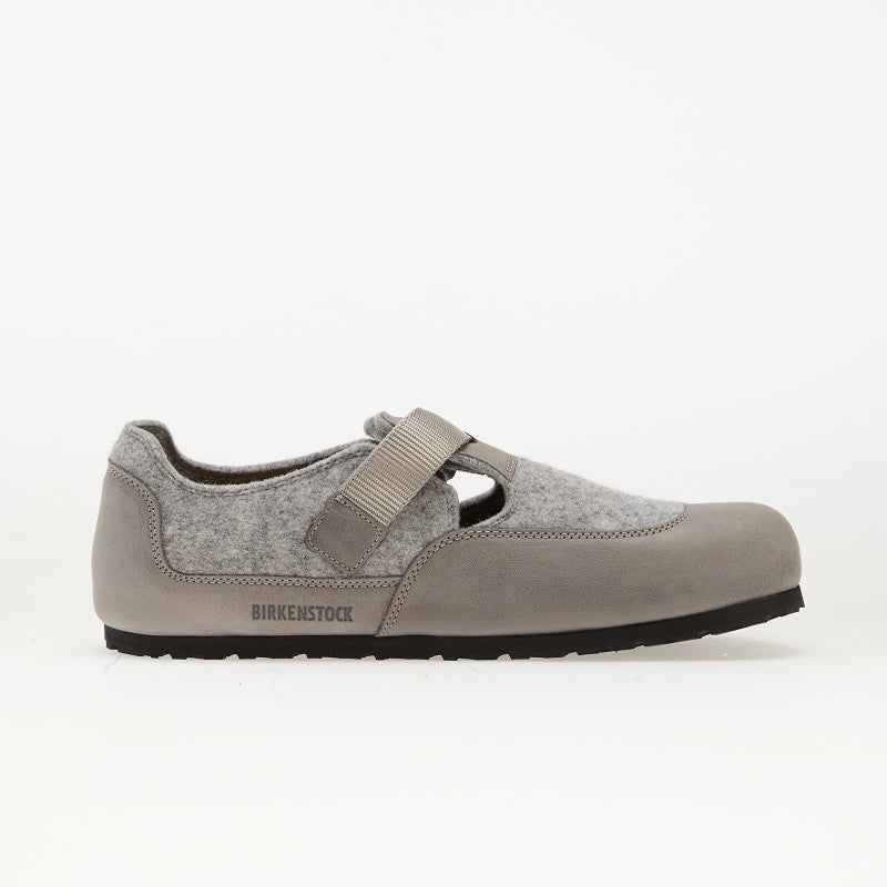 Birkenstock London Nova Felt Leather/ Textile/ Felt Stone Coin