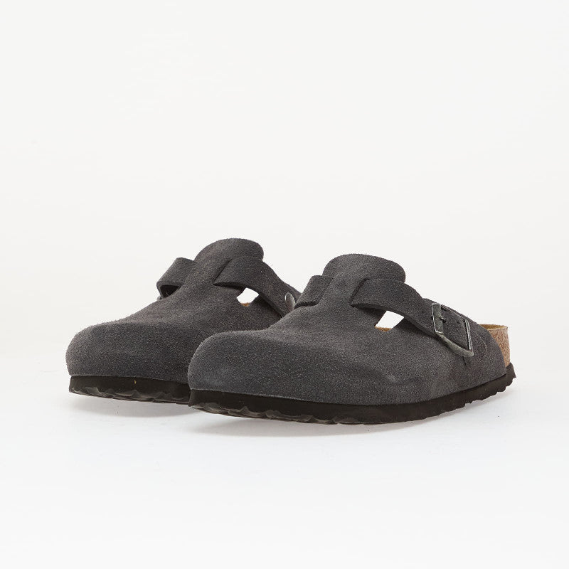 Birkenstock Boston Suede Leather Charcoal