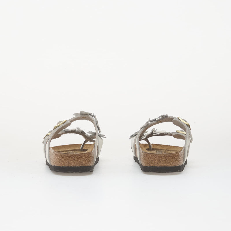 Birkenstock Mayari Flower Embellishment Leather Women White