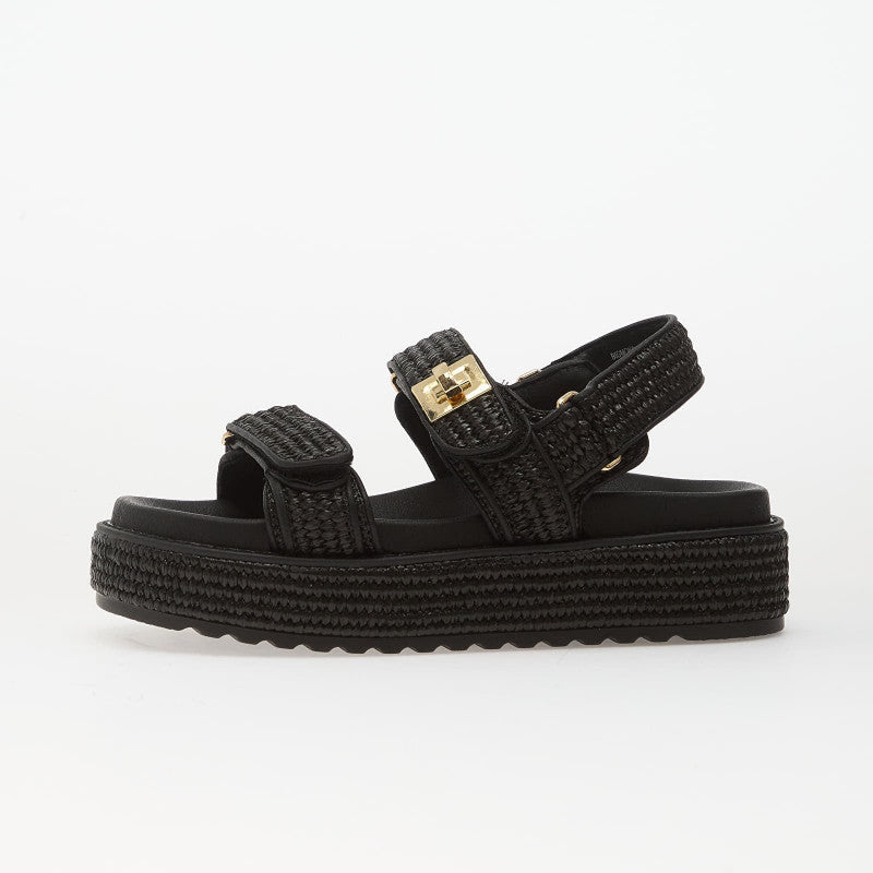 Steve Madden Bigmona Blk Raffia