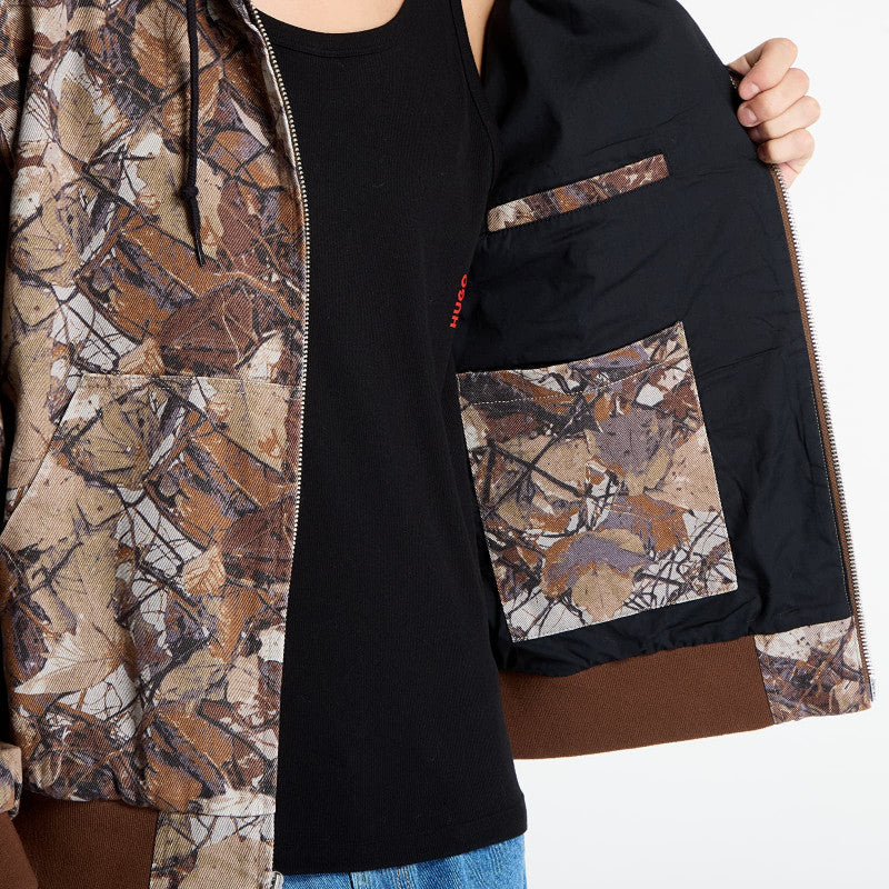 OBEY Glen Zip Up Jacket Fence Camo Multi