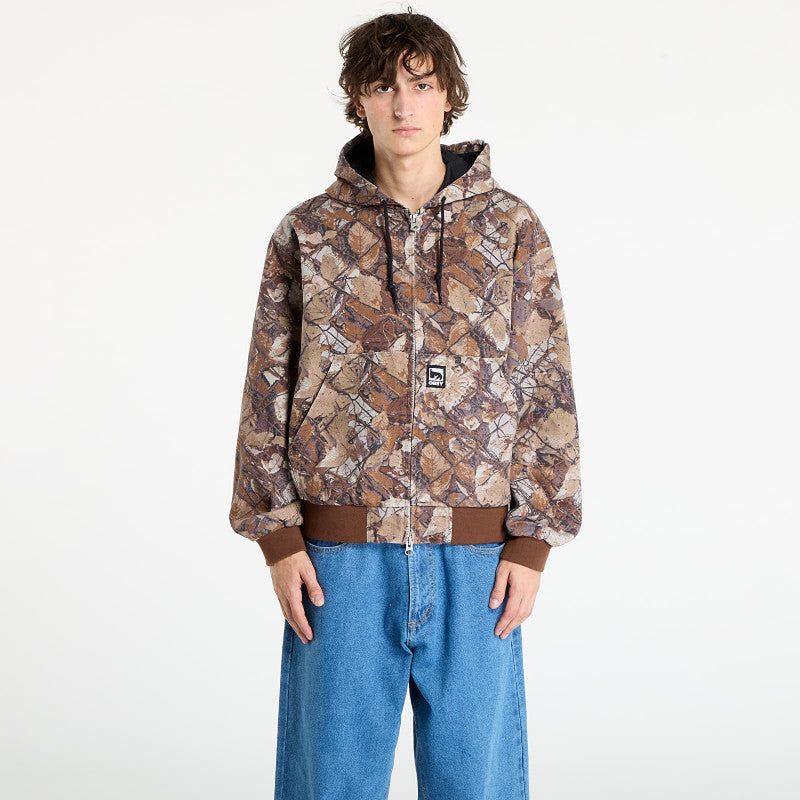 OBEY Glen Zip Up Jacket Fence Camo Multi