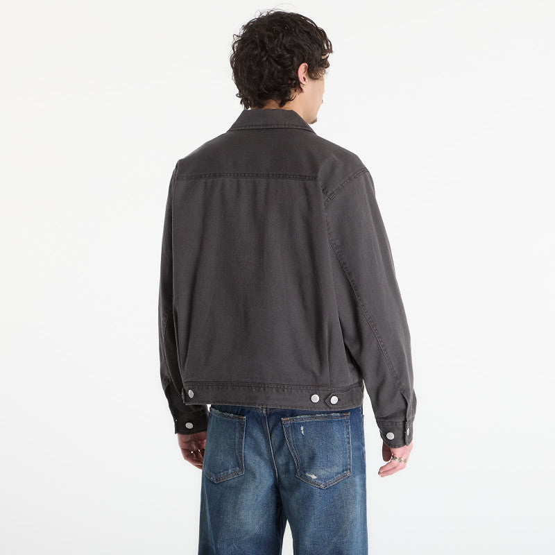 OBEY Walter Work Jacket Black Faded Wash