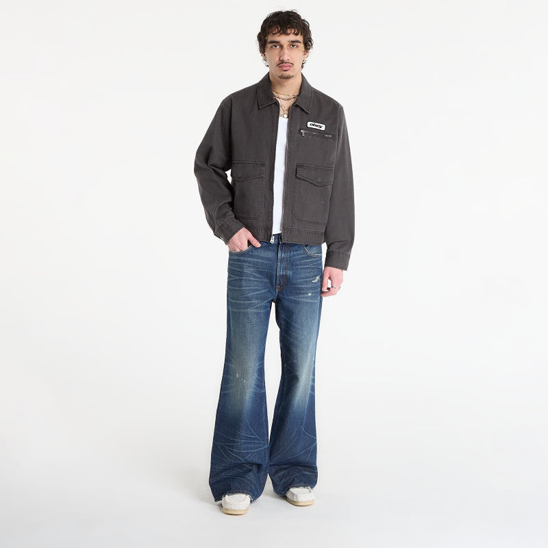 OBEY Walter Work Jacket Black Faded Wash