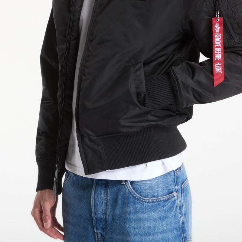 Alpha Industries MA-1 Zip Hood Backprint Black/ Reflective