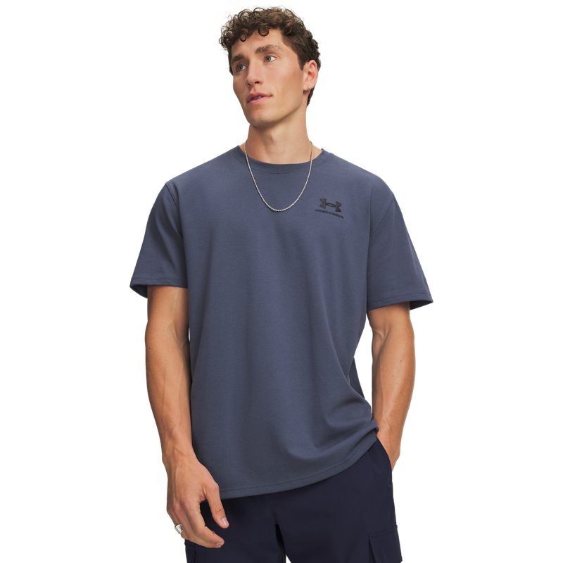 Under Armour M LOGO EMB Heavyweight SS Downpour Gray/ Black
