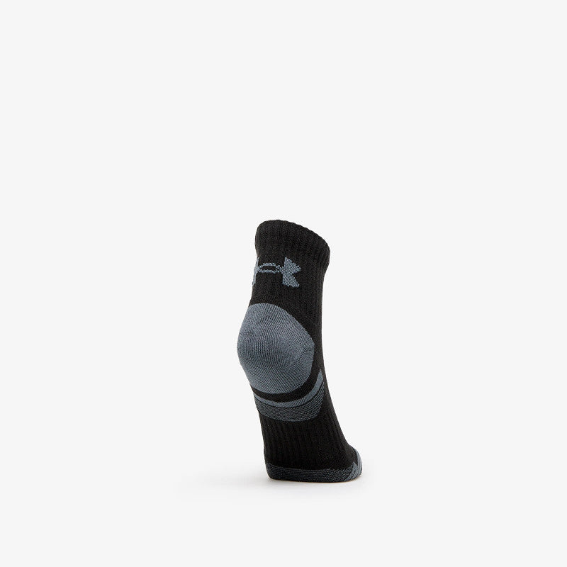 Under Armour Performance Cotton 3-Pack QTR Socks Black