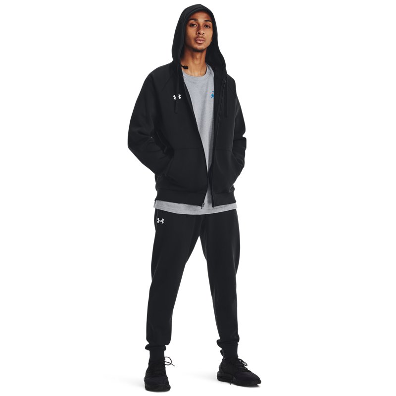 Under Armour Rival Fleece FZ Hoodie Black/ White