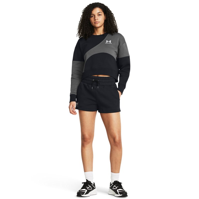 Under Armour Icon Fleece Boxer Short Black/ White