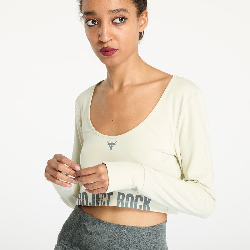 Under Armour Project Rock LG Longsleeve Workout Top Silt/ Clay Green