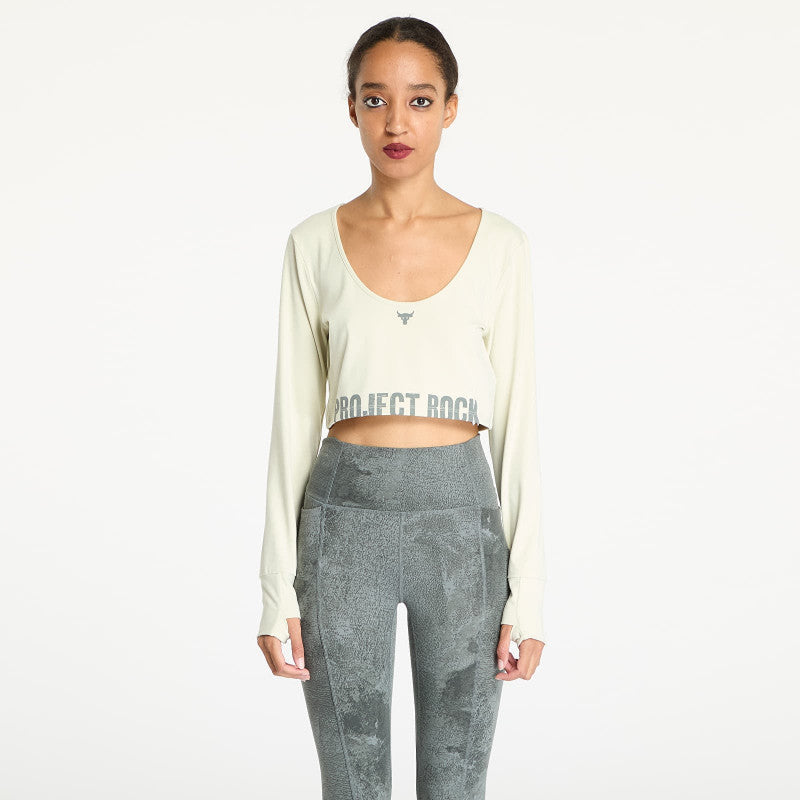 Under Armour Project Rock LG Longsleeve Workout Top Silt/ Clay Green
