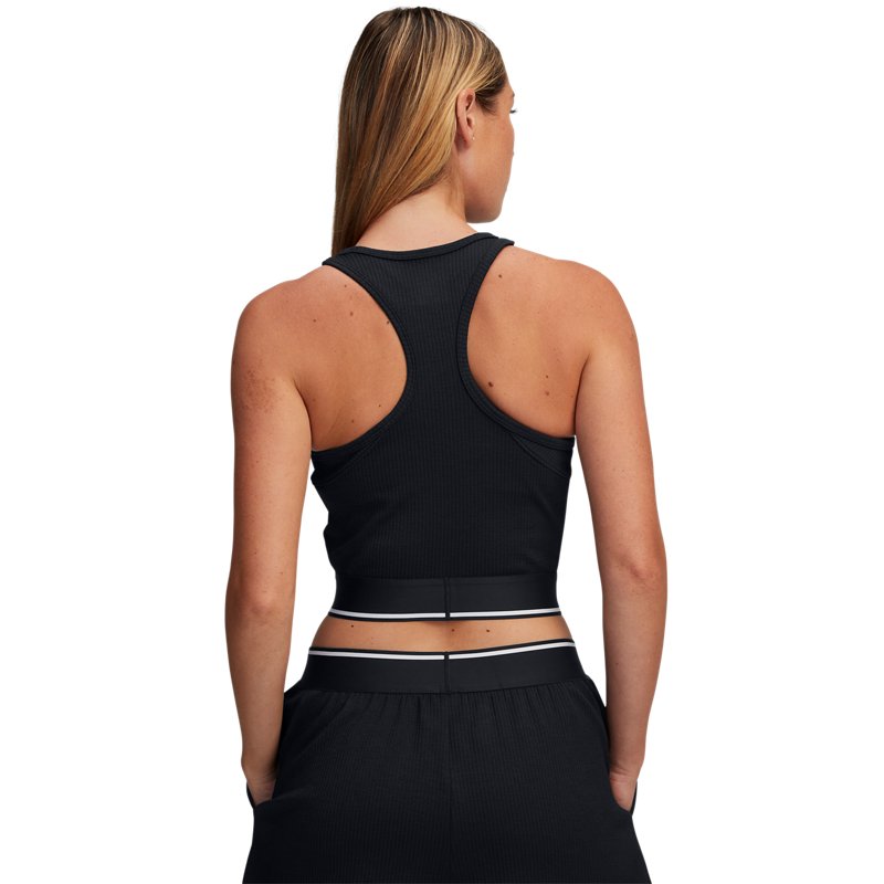 Under Armour Meridian Rib Branded Tank Black/ White