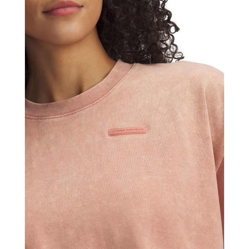 Under Armour HWT WASH SS Tee Canyon Pink/ Canyon Pink