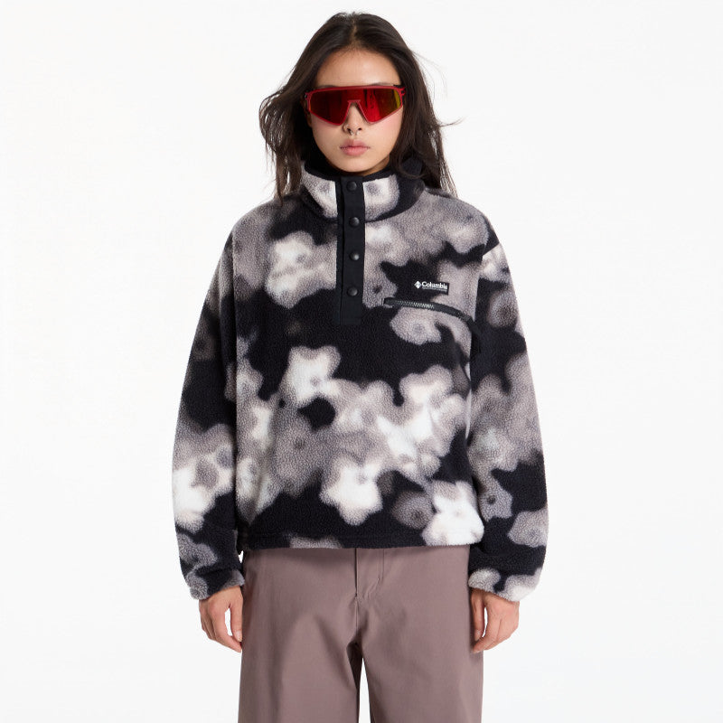 Columbia Helvetia™ II Printed Cropped Half Snap Black, Dyeflower