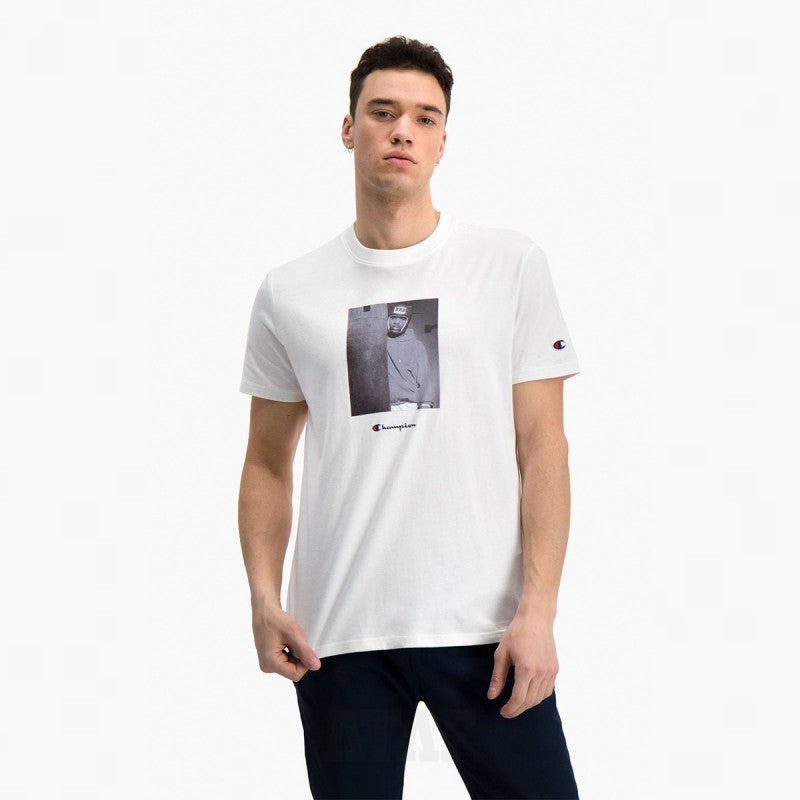 Champion Vintage Sports Icons Print Crewneck Tee White