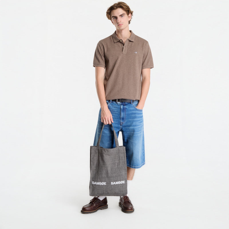 Gant Reg Shield Ss Pique Polo Dark Hazelnut Melange
