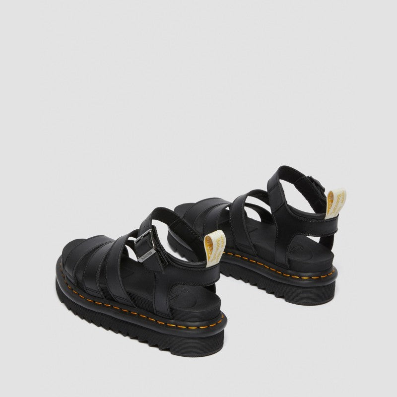 Dr. Martens VEGAN BLAIRE STRAP SANDALS Black Felix Rub Off