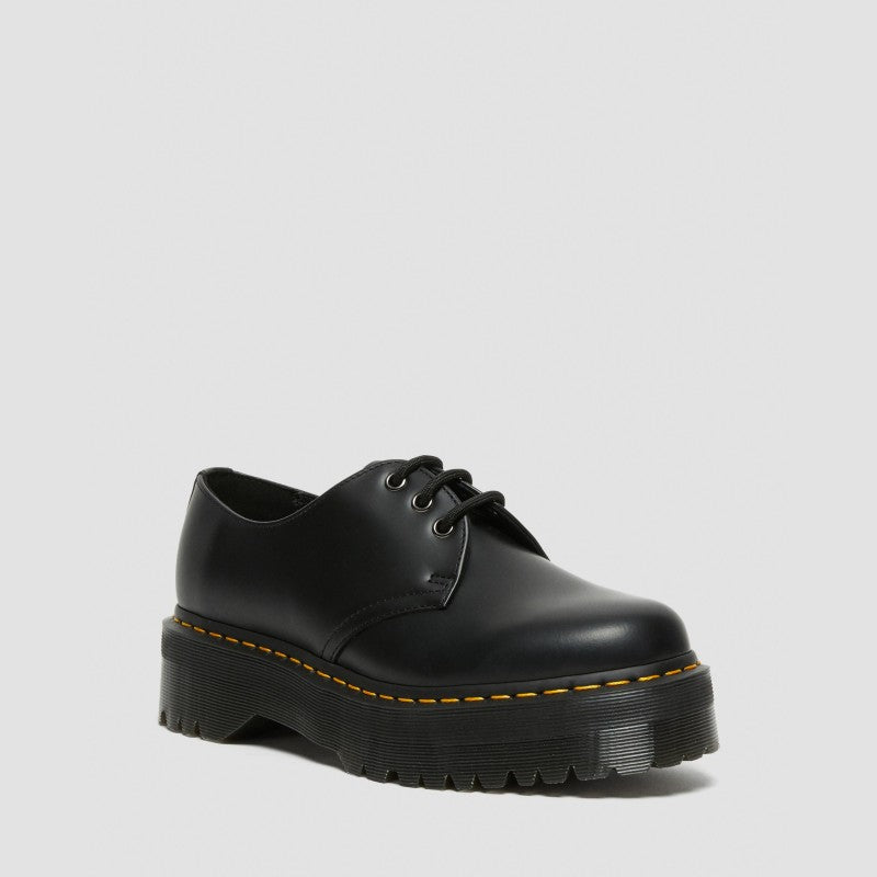 Dr. Martens 1461 Quad Platform Black Polished Smooth