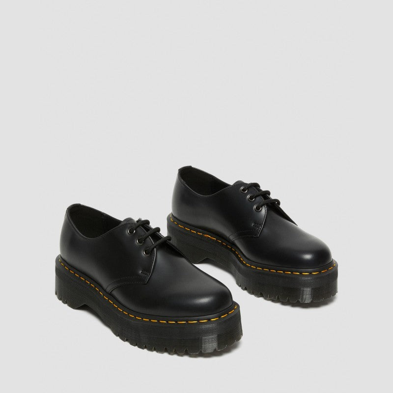 Dr. Martens 1461 Quad Platform Black Polished Smooth