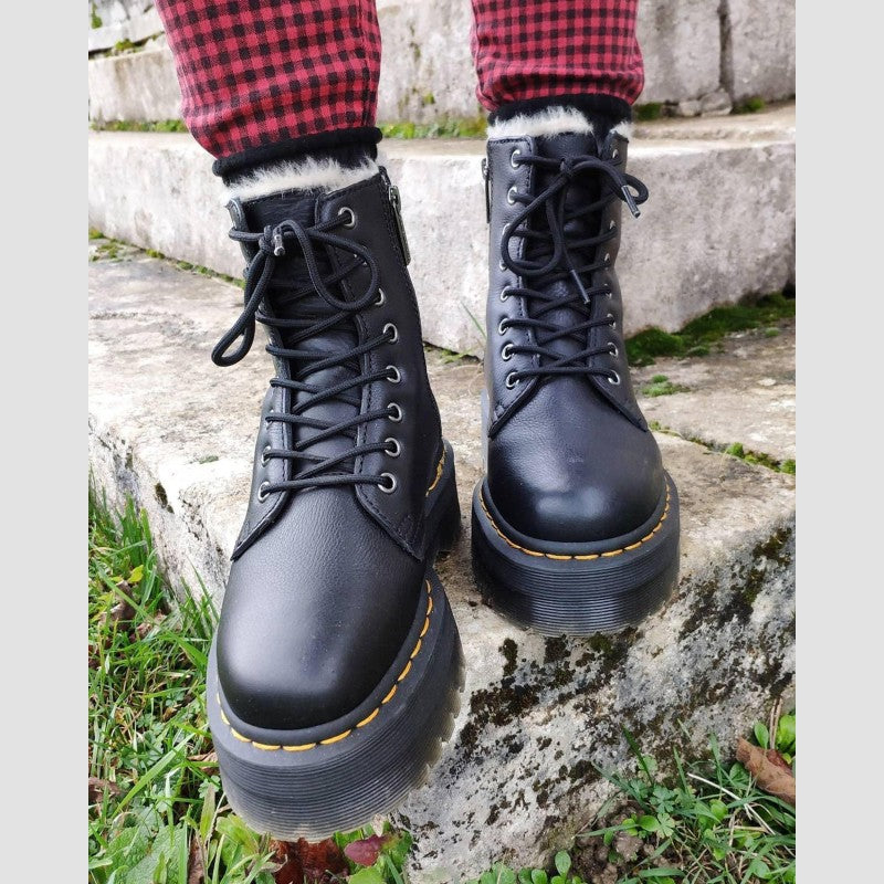 Dr. Martens Jadon Fur Lined Black Pisa
