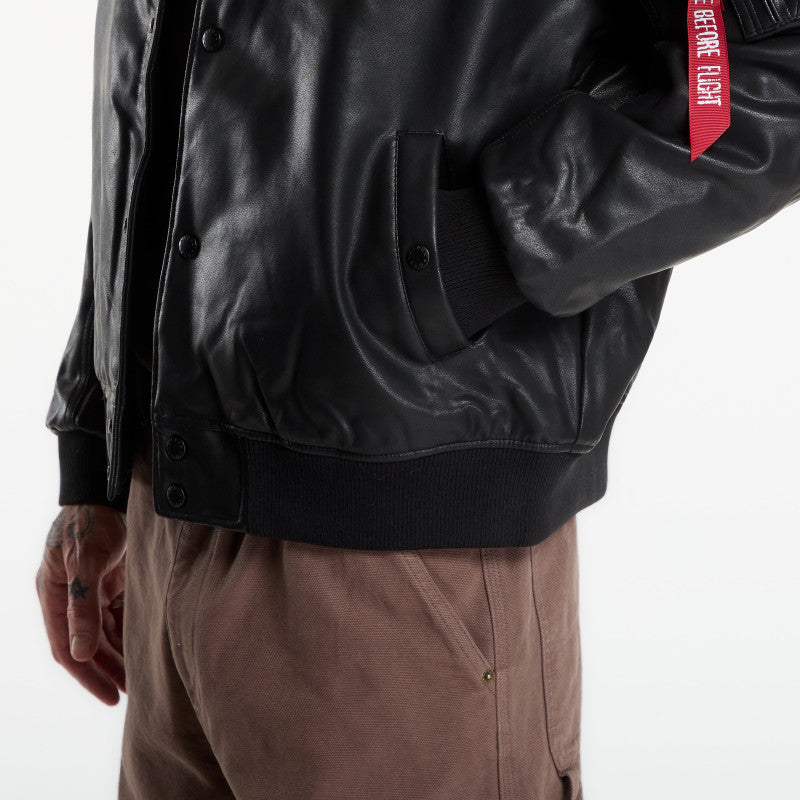 Alpha Industries PU College Jacket Black