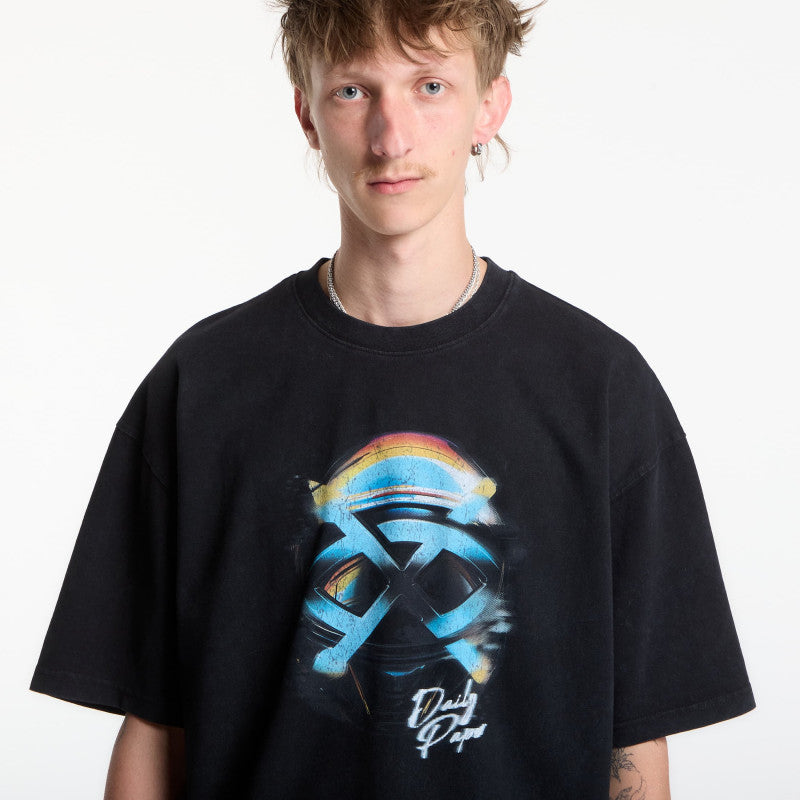 Daily Paper Shield Helmet Ss T-Shirt Washed Black