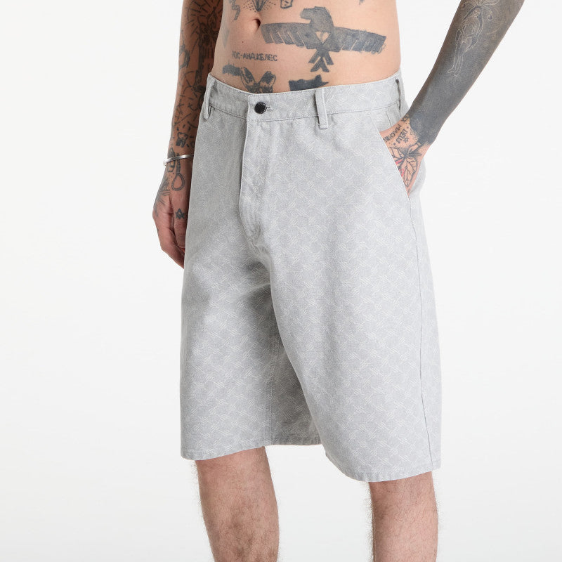 Daily Paper Washed Monogram Woven Shorts Grey