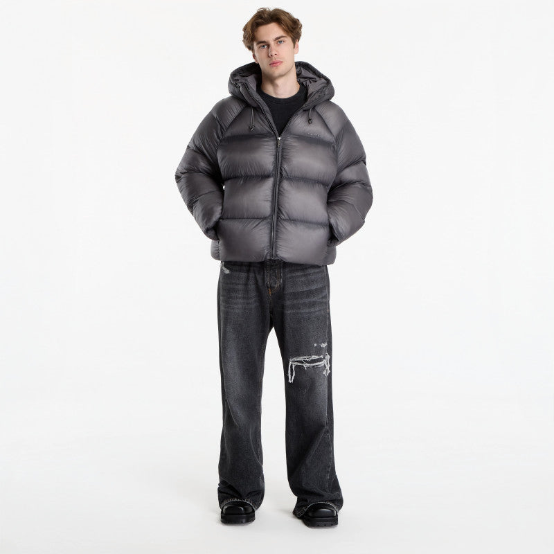 Daily Paper Raglan Sleeve Dias Puffer Jacket Black