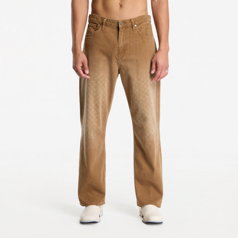 Jeansy Daily Paper Faded Monogram Amba Jeans Beige
