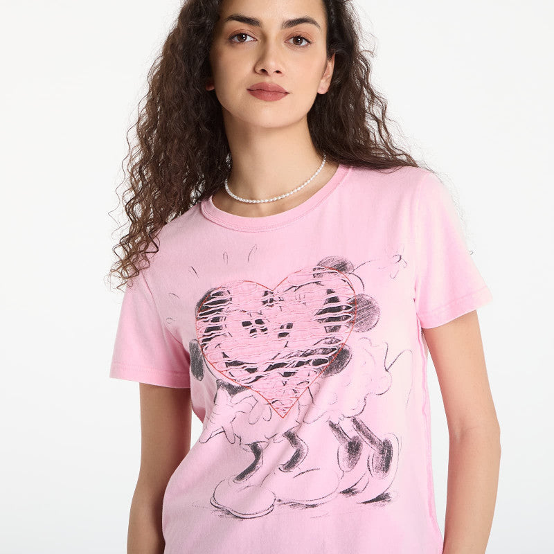 Desigual Ts Core Mickey T-Shirt Red