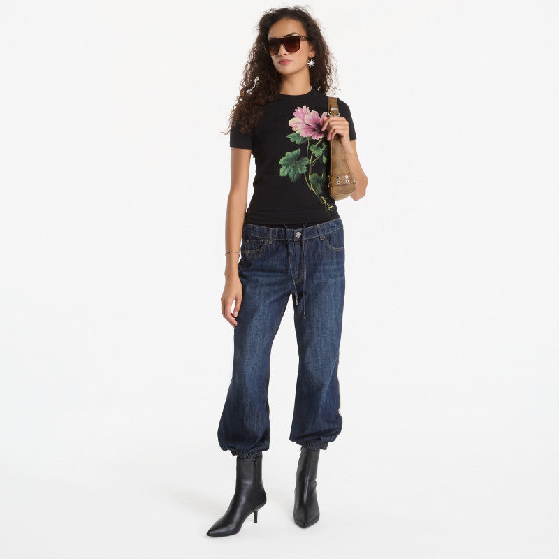 Jeansy Desigual Ibrid Denim Trousers Blue