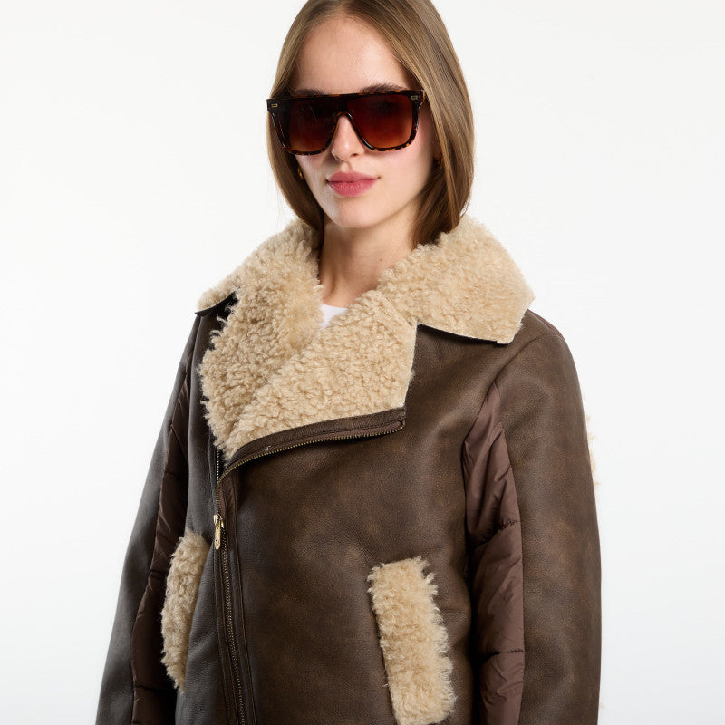 Desigual Parcella Coat Brown