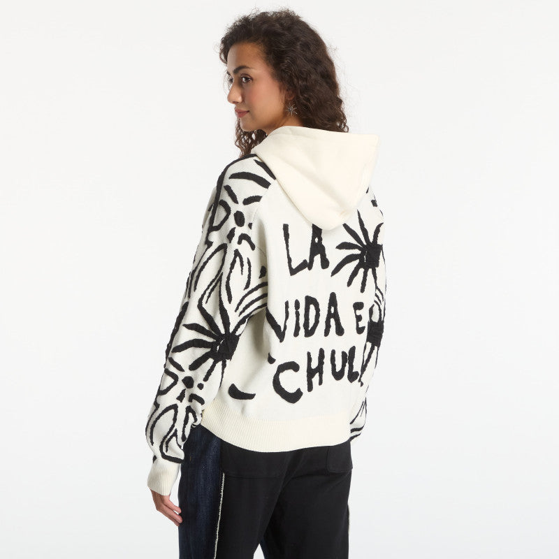 Desigual La Vida Es Chula Sweat White