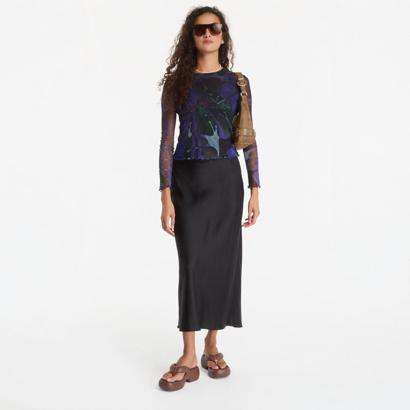 Desigual Dots Leaf Lacroix T-Shirt Blue