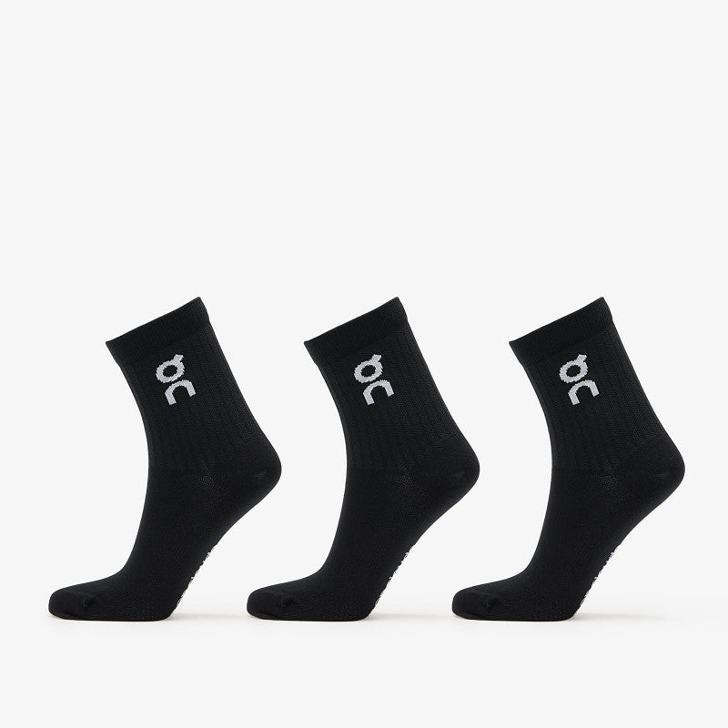 On Logo Sock High 3-Pack Black