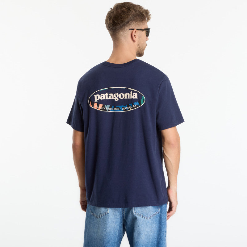 Patagonia '95 Oval Logo T-Shirt New Navy: Kaleido