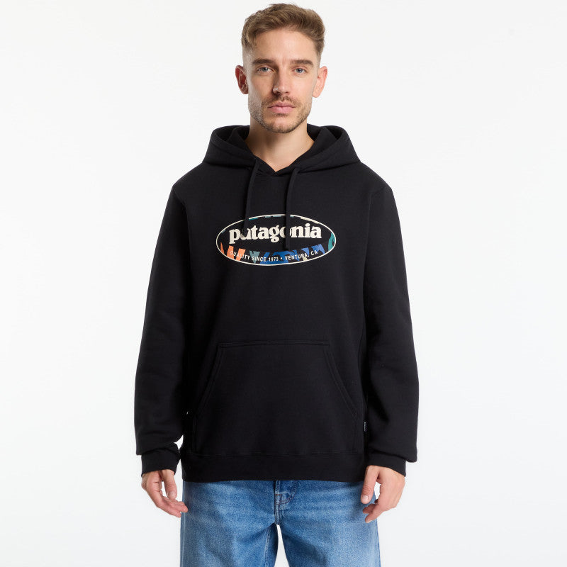 Patagonia '95 Oval Logo Uprisal Hoody Black: Kaleido