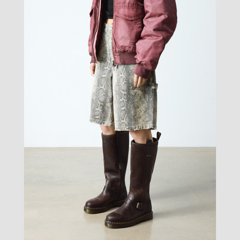 Dr. Martens Anistone BKR High Leg Dark Brown Crazy Horse