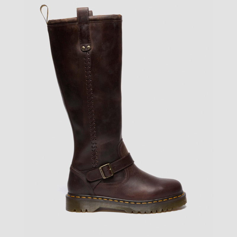 Dr. Martens Anistone BKR High Leg Dark Brown Crazy Horse
