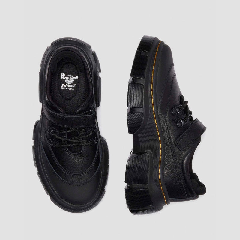 Dr. Martens DMXL MJ MARY JANE Black Virginia+Rubberised Leather