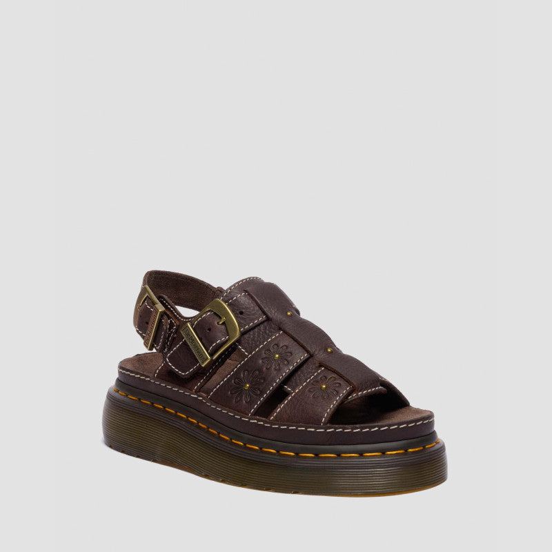 Dr. Martens WRENLIE OPEN FL Dark Brown Grizzly