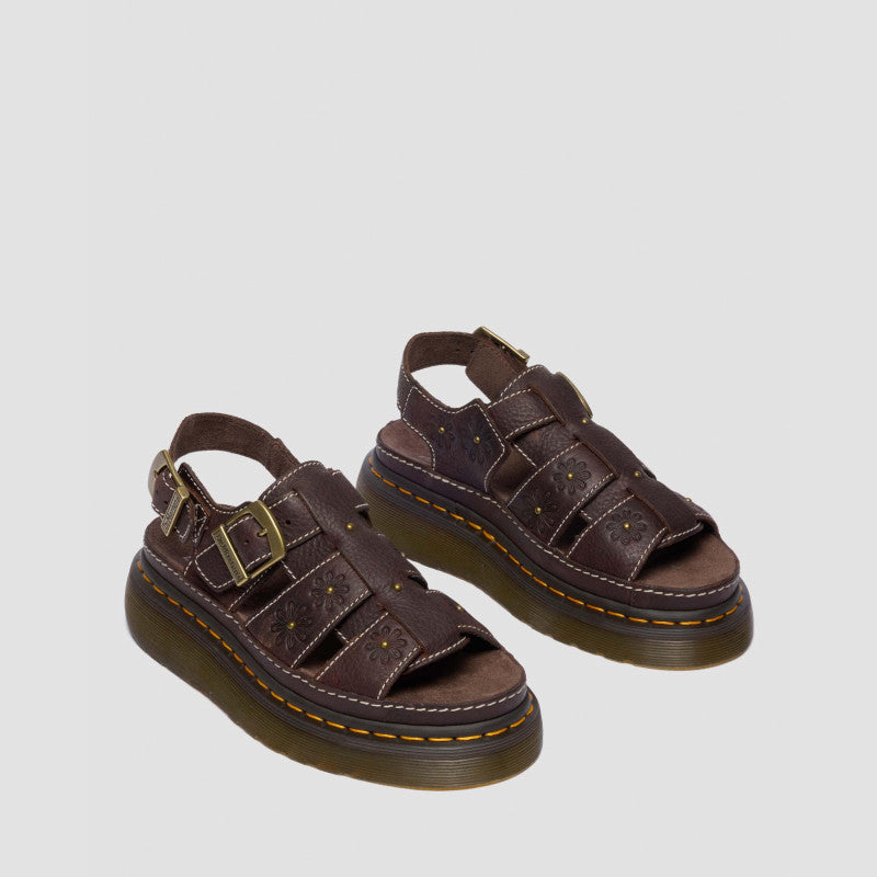 Dr. Martens WRENLIE OPEN FL Dark Brown Grizzly