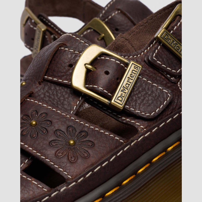 Dr. Martens WRENLIE OPEN FL Dark Brown Grizzly