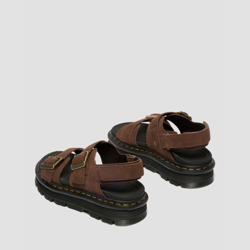 Dr. Martens ZEBZAG SANDAL Sepia Brown Tumbled Nubuck